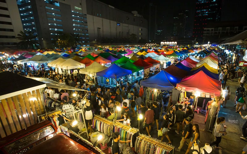 Night markets in Bangkok, Thailand