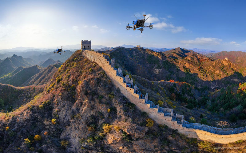 The Great Wall of China is being rebuilt by Intel drones