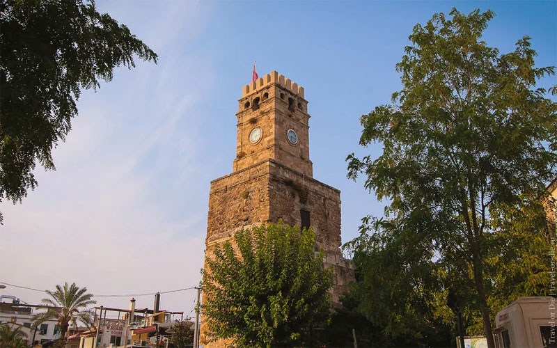 The clock tower is a magnificent ancient symbol of Antalya