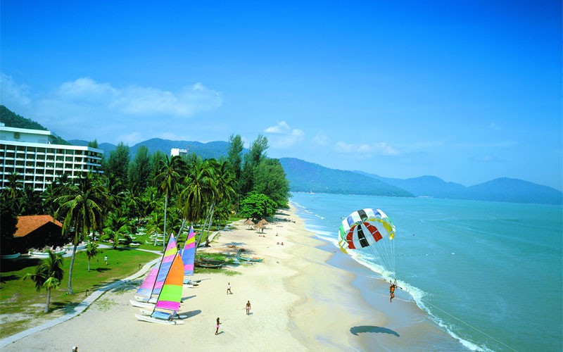 The famous beach of Penang, Malaysia