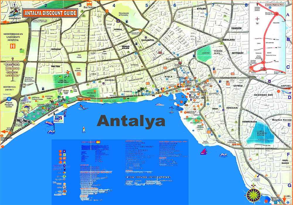 Antalya-tourist-map