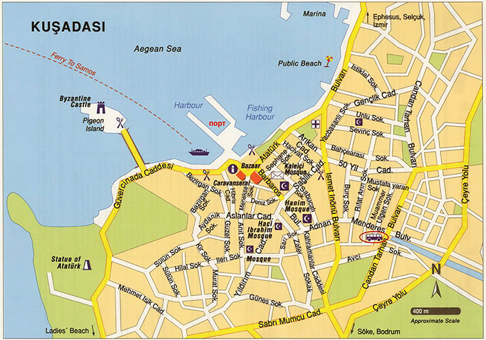kushadasi-tourist-map
