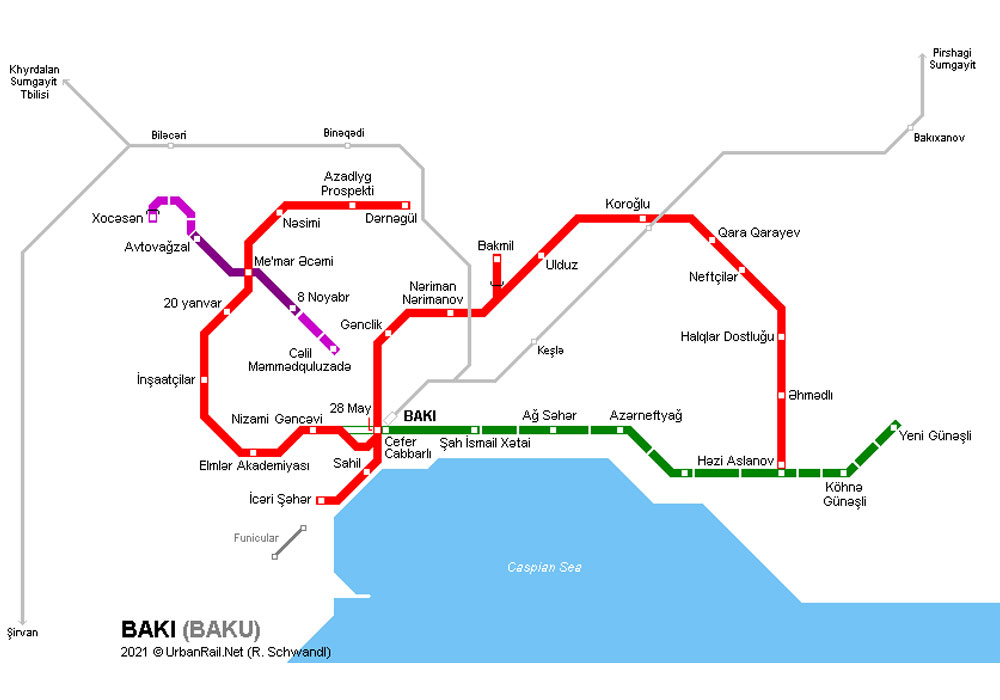 Baku metro map