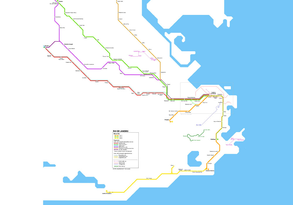 Brazil metro map