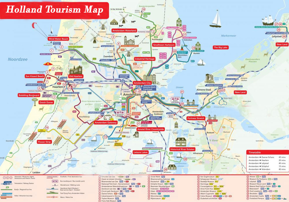 Holland tourism map