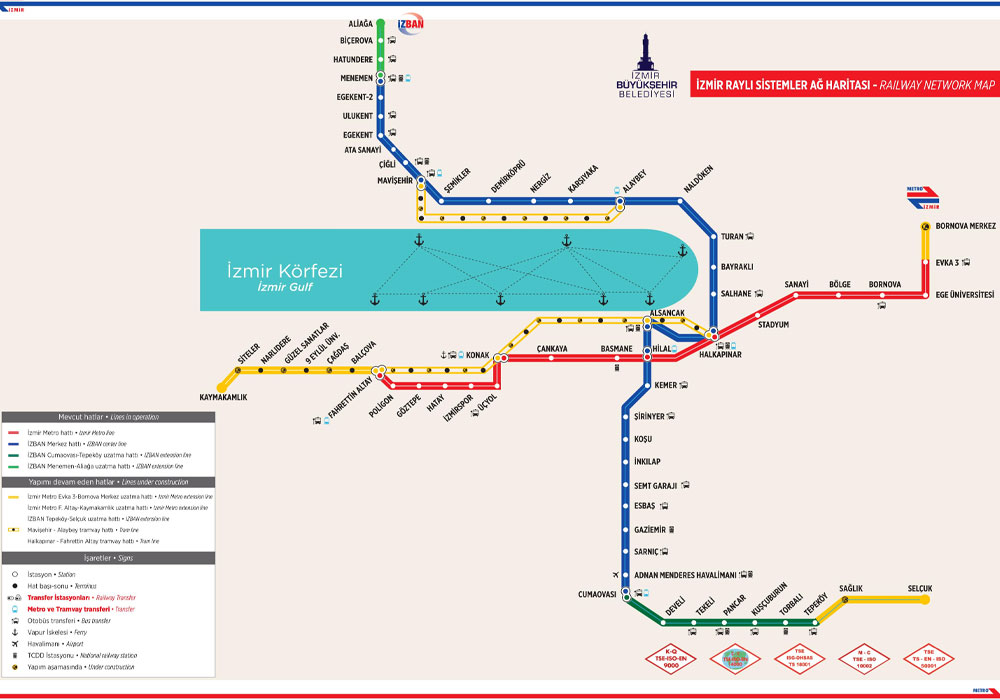 Izmir metro map