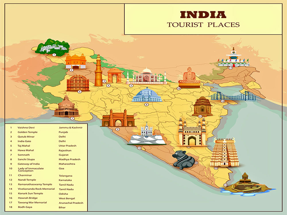 india-tourist-map